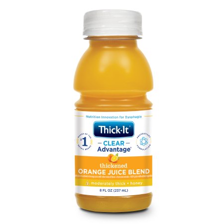 Thick-It Clear Advantage - Thickened Beverage 8 oz. Bottle Orange Flavor Ready to Use Honey Consistency - B478-L9044