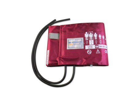 McKesson McKesson LUMEON Blood Pressure Cuff, 2 Tube Bladder Adult Arm Large 34 - 50 cm Nylon - 01-845-12XBD-2G