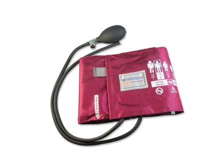 McKesson McKesson LUMEON Blood Pressure Cuff, 2 Tube with Inflation Kit Adult Arm Large 34 - 50 cm Nylon - 01-865-12XBDG
