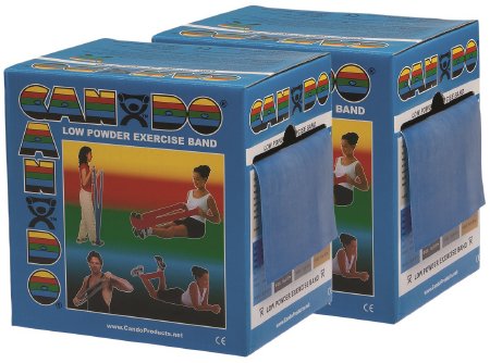 CanDo Low Powder - Exercise Resistance Band Blue 5 Inch X 50 Yard Heavy Resistance - 10-5494