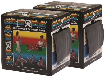 CanDo Low Powder - Exercise Resistance Band Black 5 Inch X 50 Yard X-Heavy Resistance - 10-5495