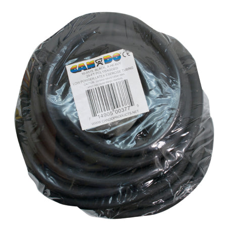 CanDo Low Powder - Exercise Resistance Tubing Black 25 Foot Length X-Heavy Resistance - 10-5515