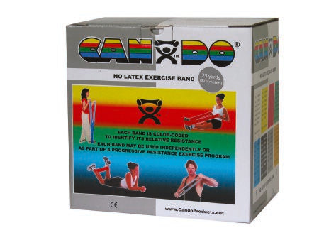 CanDo - Exercise Resistance Band Silver 5 Inch X 25 Yard 2X-Heavy Resistance - 10-5636