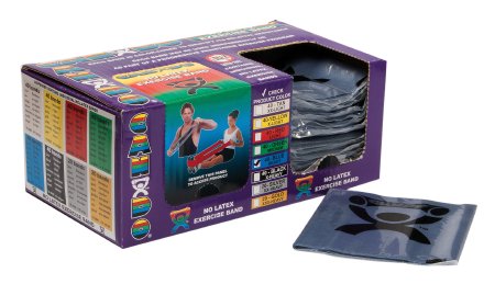 CanDo - Exercise Resistance Band Blue 5 Inch X 4 Foot Heavy Resistance - 10-5644