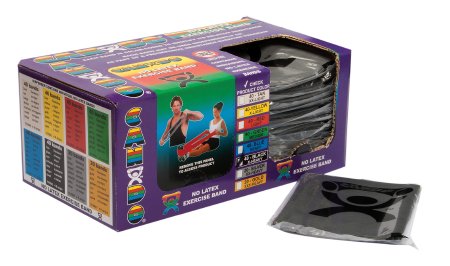 CanDo - Exercise Resistance Band Black 5 Inch X 4 Foot X-Heavy Resistance - 10-5645