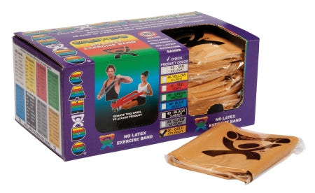 CanDo - Exercise Resistance Band Gold 5 Inch X 4 Foot 3X-Heavy Resistance - 10-5647