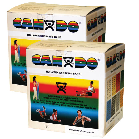 CanDo - Exercise Resistance Band Tan 5 Inch X 50 Yard 2X-Light Resistance - 10-5650