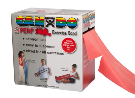 CanDo Perf 100 - Exercise Resistance Band Red 5 Inch X 100 Yard Light Resistance - 10-5692