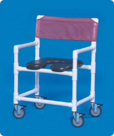 IPU - Shower Chair ipu Fixed Arm PVC Frame Mesh Back 28 Inch Seat Width - VL OF9200 OS