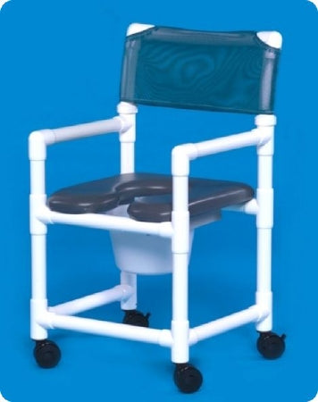 IPU IPU Commode / Shower Chair ipu Fixed Arm PVC Frame Mesh Back - SCC9250