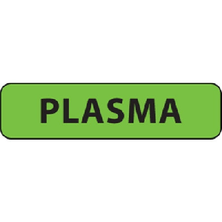Precision Dynamics MedVision Pre-Printed Label Laboratory Use PLASMA Fluorescent Green 5/16 X 1-1/4 Inch - V01FG0959