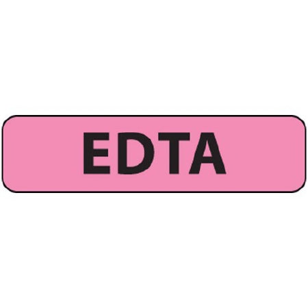 Precision Dynamics MedVision Pre-Printed Label Advisory Label EDTA Fluorescent Pink 5/16 X 1-1/4 Inch - V01FP6628