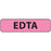 MedVision - Pre-Printed Label Advisory Label Pink Paper EDTA Black Alert Label 5/16 X 1-1/4 Inch - MV01FP6628