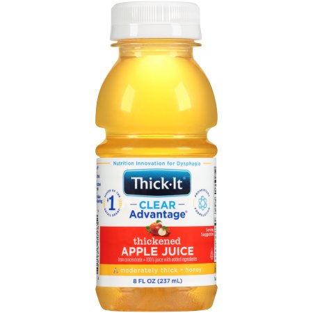 Thick-It Clear Advantage - Thickened Beverage 8 oz. Bottle Apple Flavor Ready to Use Honey Consistency - B457-L9044
