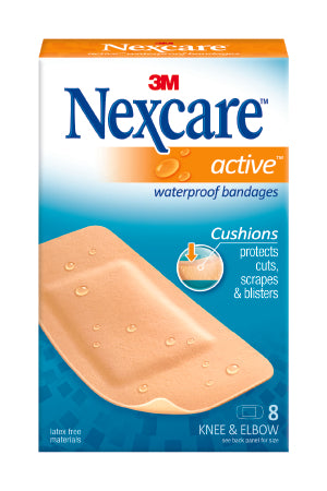 3M Nexcare Active Adhesive Strip 1-7/8 X 4 Inch Plastic Knee / Elbow Tan Sterile - 511-08