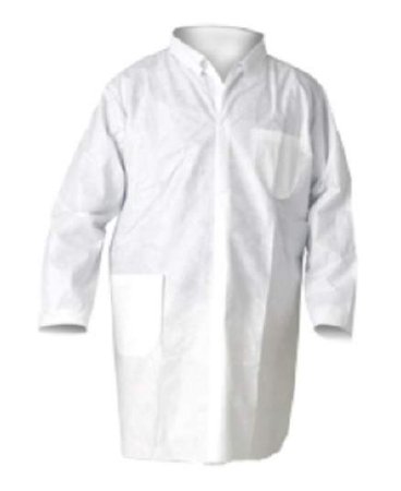 KleenGuard A20 - Lab Coat White Large Knee Length Disposable - 10029