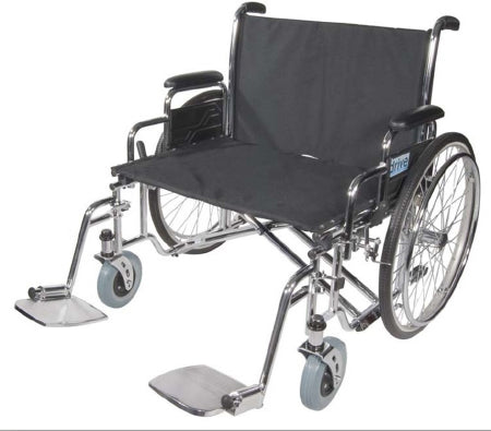 Drive Medical Sentra EC Bariatric Wheelchair Full Length Arm Padded, Removable Arm Style Spoke Wheel Black 30 Inch Seat Width 700 lbs. Weight Capacity - STD30ECDFA