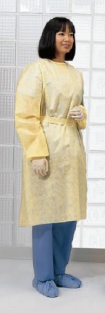 Cardinal Protective Procedure Gown X-Large Unisex NonSterile Yellow - 2101PG