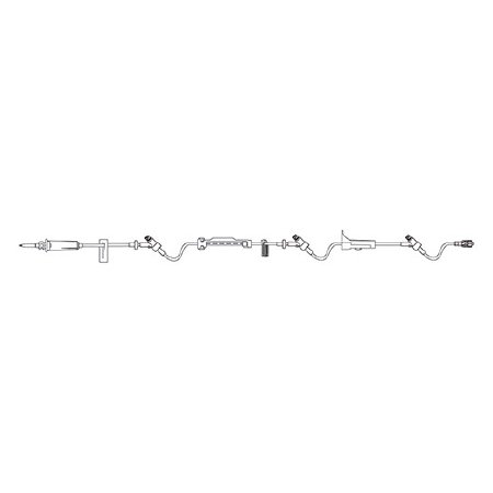 B. Braun Caresite Administration Set 15 Drops / mL Drip Rate 120 Inch Length 3 Ports - 490100