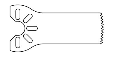 Stryker - Oscillating Saw Blade Sagittal NonSterile Thin Short Extra Narrow Blade - 2296-033-413