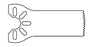 Stryker Saw Blade 2.5 X 18 mm, Thin, 0.38 mm Material Thickness, 0.43 mm Cut Thickness, Small Bone Saw Blade, For Stryker Oscillating & Sagittal Saw Systems - 2296-033-413