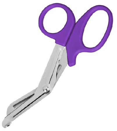 Prestige Medical Prestige Medical Utility Scissors Nurse 5-1/2 Inch Length Stainless Steel / Plastic Finger Ring Handle Angled Blunt/Blunt - 870-GBL