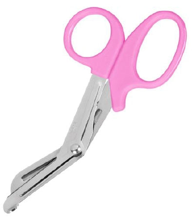 Prestige Medical Prestige Medical Utility Scissors Nurse 5-1/2 Inch Length Stainless Steel / Plastic Finger Ring Handle Angled Blunt/Blunt - 870-GBL