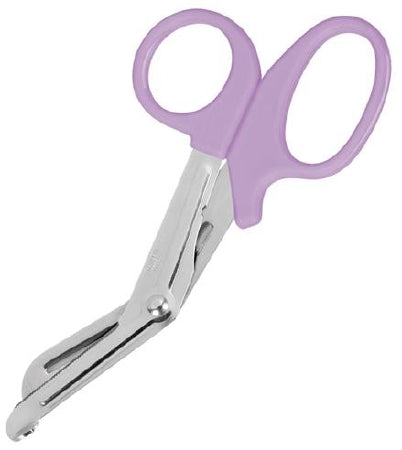 Prestige Medical Prestige Medical Utility Scissors Nurse 5-1/2 Inch Length Stainless Steel / Plastic Finger Ring Handle Angled Blunt/Blunt - 870-GBL
