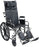 Drive Medical Chrome Sport Reclining Wheelchair Dual Axle Desk Length Arm Padded, Removable Arm Style Mag Wheel Black 18 Inch Seat Width 300 lbs. Weight Capacity - CS18RBDDA