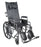Drive Medical Silver Sport Reclining Wheelchair Desk Length Arm Padded, Removable Arm Style Mag Wheel Black 16 Inch Seat Width 300 lbs. Weight Capacity - SSP16RBDDA