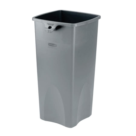 Saalfeld Redistribution Untouchable Trash Can 23 gal. Square Gray LLDPE Open Top - FG356988GRAY