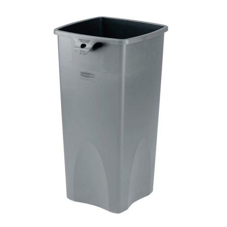 Rubbermaid Untouchable - Trash Can 23 gal. Square Gray LLDPE Open Top - FG356988GRAY