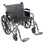 Drive Medical Sentra EC Bariatric Wheelchair Heavy Duty Full Length Arm Padded, Removable Arm Style Mag Wheel Black 24 Inch Seat Width 450 lbs. Weight Capacity - STD24ECDFA-ELR