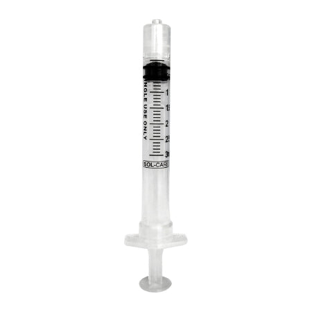 Sol-Millennium Medical Sol-Care General Purpose Syringe 3 mL Individual Pack Luer Lock Tip Retractable Safety - 120006I
