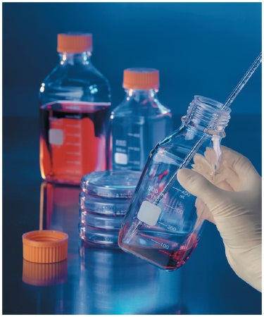 Pyrex Square - Media Storage Bottle Wide Mouth Borosilicate Glass 1,000 mL (32 oz.) - 064148