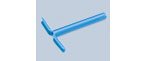 Summit Medical - Ear Ventilation Tube T-Tube 1.14 mm Inner Diameter / 5.6 mm Inner Flange Diameter / 8.0 mm Inner Flange Distance Silicone Elastomer Blue Sterile - VT-0407-01