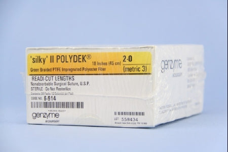 Teleflex Medical Polydek Suture without Needle Braided Polyester Nonabsorbable Coated Size 5 - 0 30 Inch Suture - X-6064
