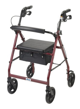 Drive Medical Drive 4 Wheel Rollator drive Blue Adjustable Height Aluminum Frame - R728BL