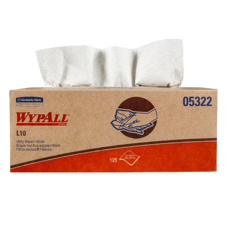 Kimberly Clark WypAll L10 Task Wipe Light Duty White NonSterile 1 Ply Tissue 10-1/4 X 12 Inch Disposable - 5322