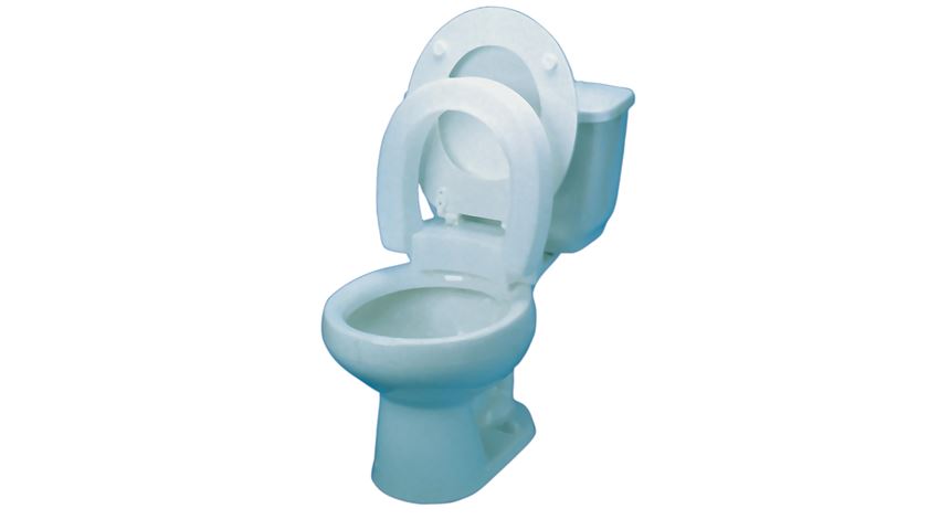 Alimed Raised Toilet Seat 3 Inch Height White 300 lbs. Weight Capacity - 80593