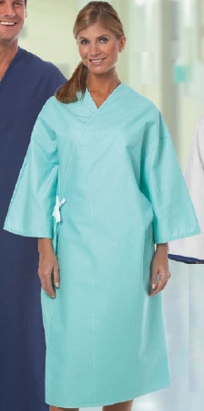Fashion Seal Uniforms Patient Exam Gown One Size Fits Most Adult Aqua - 622-NS