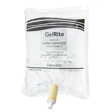 GelRite - Hand Sanitizer 1,000 mL Ethyl Alcohol Gel Dispenser Refill Bag - Dermarite Industries - 00110BB