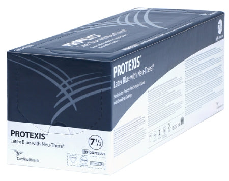 Cardinal Protexis Latex Blue with Neu-Thera Surgical Glove Size 8 Sterile Latex Standard Cuff Length Smooth Blue Not Chemo Approved - 2D72LU80