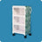 IPU 3 Shelf Linen Cart with Cover 4 Inch Casters 36 lbs. - PC375