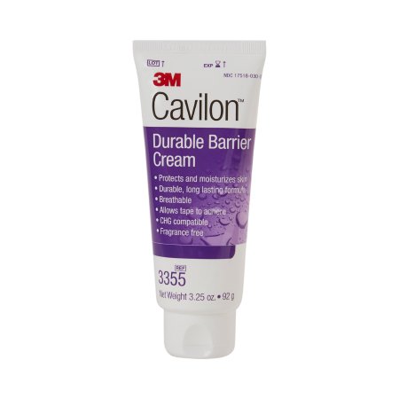 3M Cavilon - Skin Protectant 3.25 oz. Tube Unscented Cream CHG Compatible - 3355