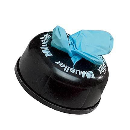 Mueller Clip-On - Glove Dispenser Belt Mounted 3 Pair Capacity Black 3 Inch Diameter Plastic - 070351