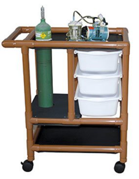 WoodTone - Emergency Crash Cart 20 X 31.5 X 36.5 Inch - WT1010-3TW