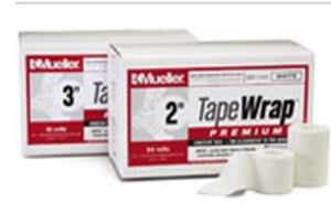 Mueller Sports Medicine TapeWrapPremium Cohesive Bandage 3 Inch X 6 Yard Standard Compression Self-adherent Closure White NonSterile - 26059