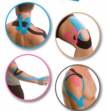 Mueller Sports Medicine Mueller Kinesiology Tape Water Resistant Cotton 2 Inch X 16-2/5 Foot Black NonSterile - 28147