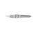 Visitec - Tying Forceps 96 mm Stainless Steel Sterile NonLocking Fenestrated Thumb Handle Curved 6.0 mm Long Platform - 581411US